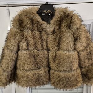 Faux Fur Brown Jacket
